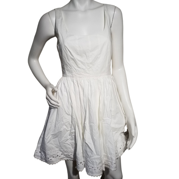 J. Crew Dresses & Skirts - J.Crew Josie Fit & Flare Mini Dress White Poplin Cotton Size 00 NWT